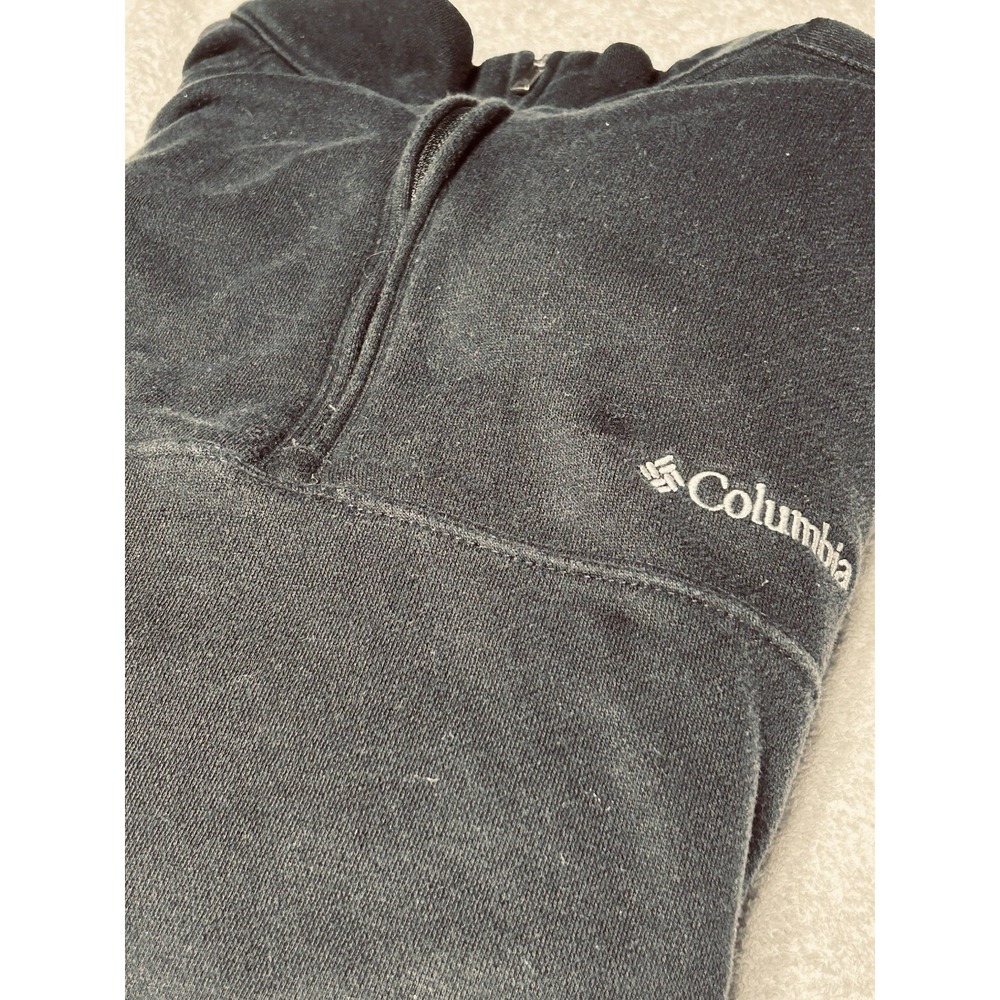 Columbia Men's L Hart Mountain II Half Zip Sweatshirt Black AM6771 Flawless